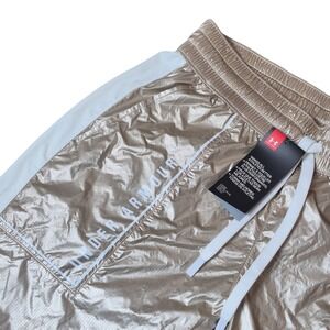 Under Armour Women's SM Nylon Windbreaker‎ Jogger Metallic Gold NWT